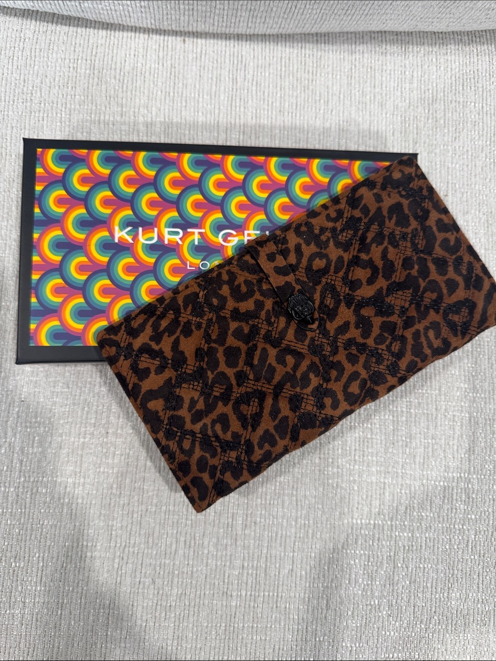 Kurt Geiger Brown and Black Leopard Print WALLET